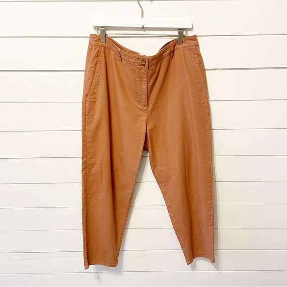 Eileen FisherTerracotta Organic Cotton/ Hemp Pants Size 14